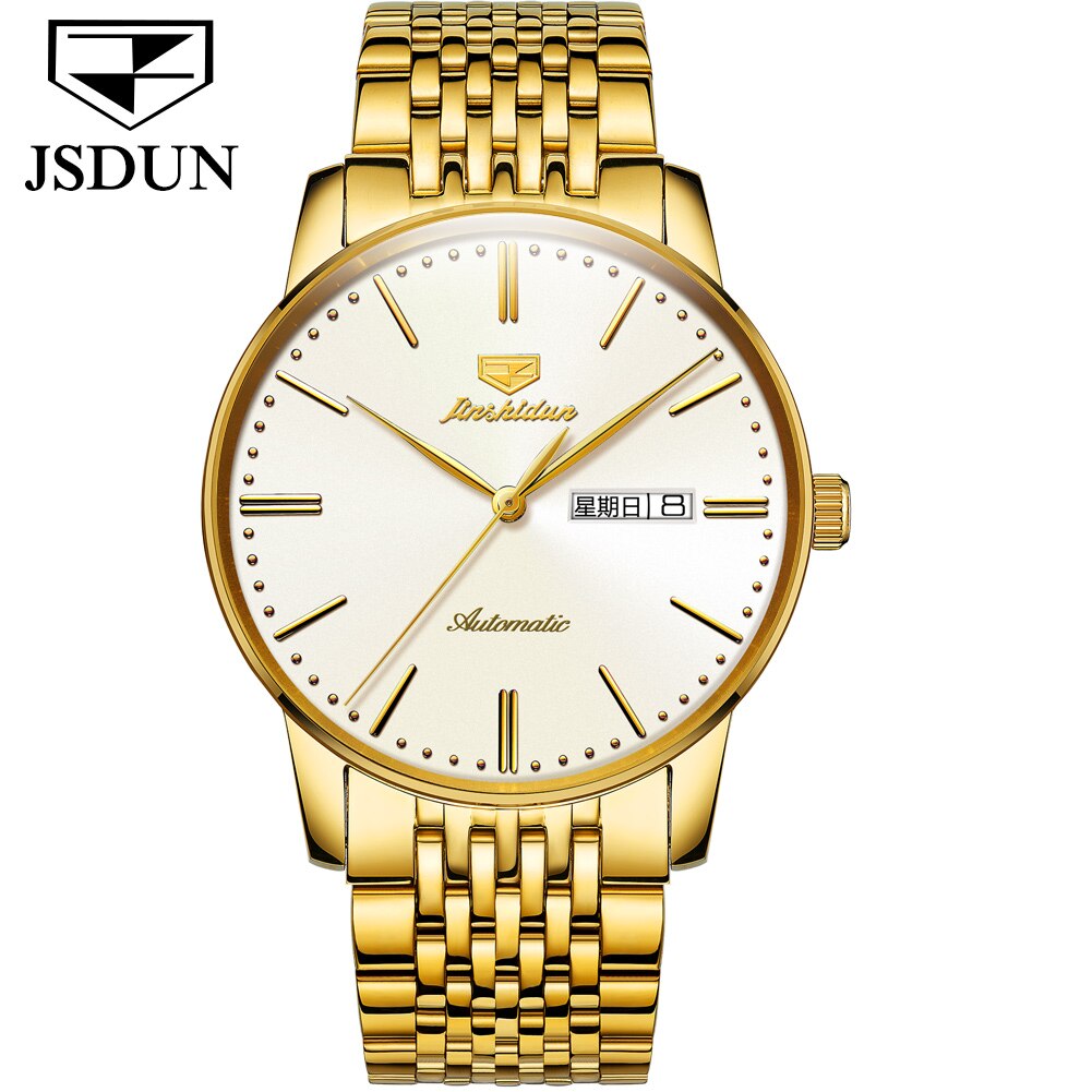 Gold Luxury Automatic Waterproof Watch - 200033142 gold white / United States Find Epic Store