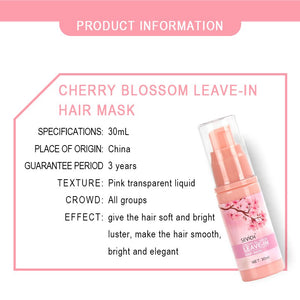 Sevich 30ml Smoothest Cherry Blossom Leave-in Hair Mask Amino acid Hair Care Mask Help Repair Damaged Hair Nourishing Hair Mask - 200001171 Find Epic Store