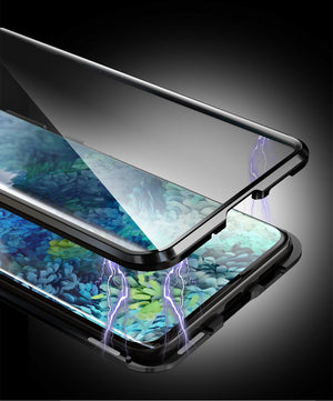 Case for Samsung Galaxy S20 Note 20 Ultra S20 Plus Case, Luxury Magnetic Adsorption Back Tempered Glass Built-in Magnet Metal Bumper - Find Epic Store
