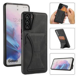 Samsung Galaxy S10/S10 Plus/S10E/S20/S20 Plus/S20 Ultra/S20 FE/S21/S21 Plus/S21 Ultra/Note 20/Note 20 Ultra - Slim Fit Premium Leather - Card Slots with Kickstand - 380230 for Galaxy S10 / Black / United States Find Epic Store