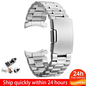 Stainless Steel 20MM 22MM Strap for Galaxy 3 41mm 45mm Watch wristband Gear S3 Classic Frontier Watch Band for Amazfit Bracelet - 200000127 United States / silver with tool / 16mm Find Epic Store