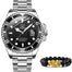 Top Brand Sapphire Glass Men Watch - 200033142 siliver black / United States Find Epic Store