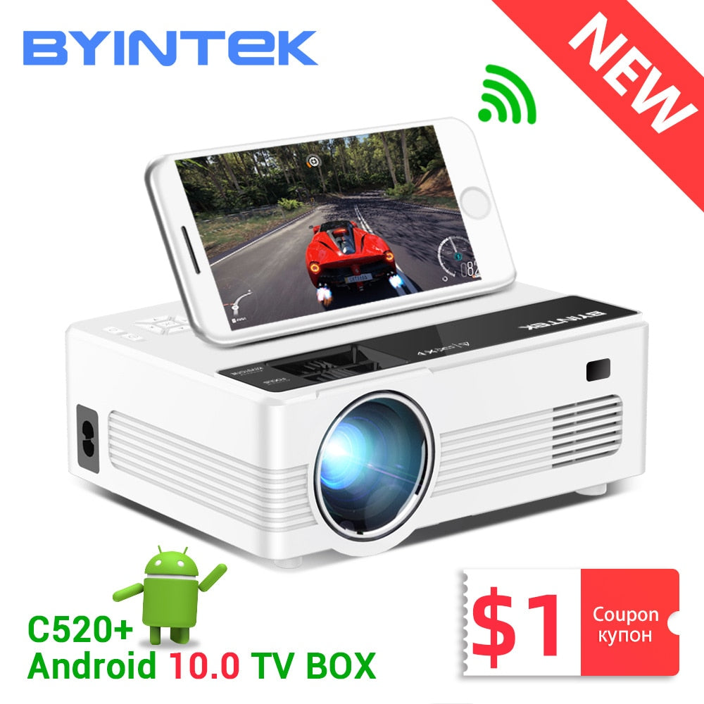 BYINTEK C520 HD 150inch Home Theater Portable LED Video Mini Projector(Optional Android 10 TV Box) for Phone 1080P 3D 4K - 2107 Find Epic Store