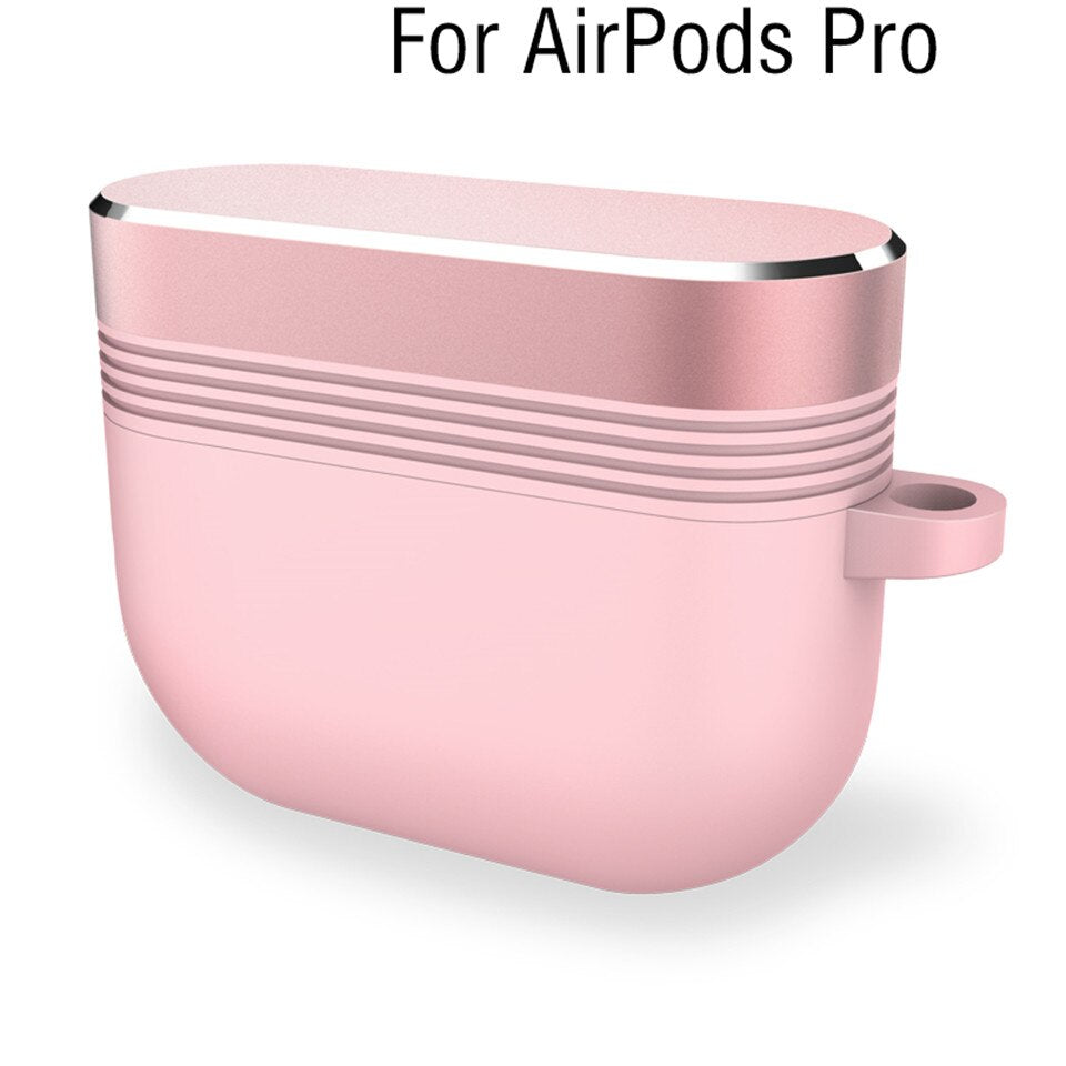 For Airpods pro Cover Luxury metal air pods For Apple Airpods Pro 3Case Luxury aipods earphone Accessories Protector Accessories - 200001619 United States / pro-pink Find Epic Store