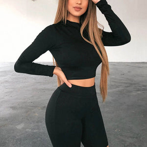 Crop Top Women Sexy Fashion Solid Bandage Top - 200000791 Find Epic Store