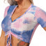 High Elastic Gym Yoga Top - 200000649 pink and blue / S / United States Find Epic Store