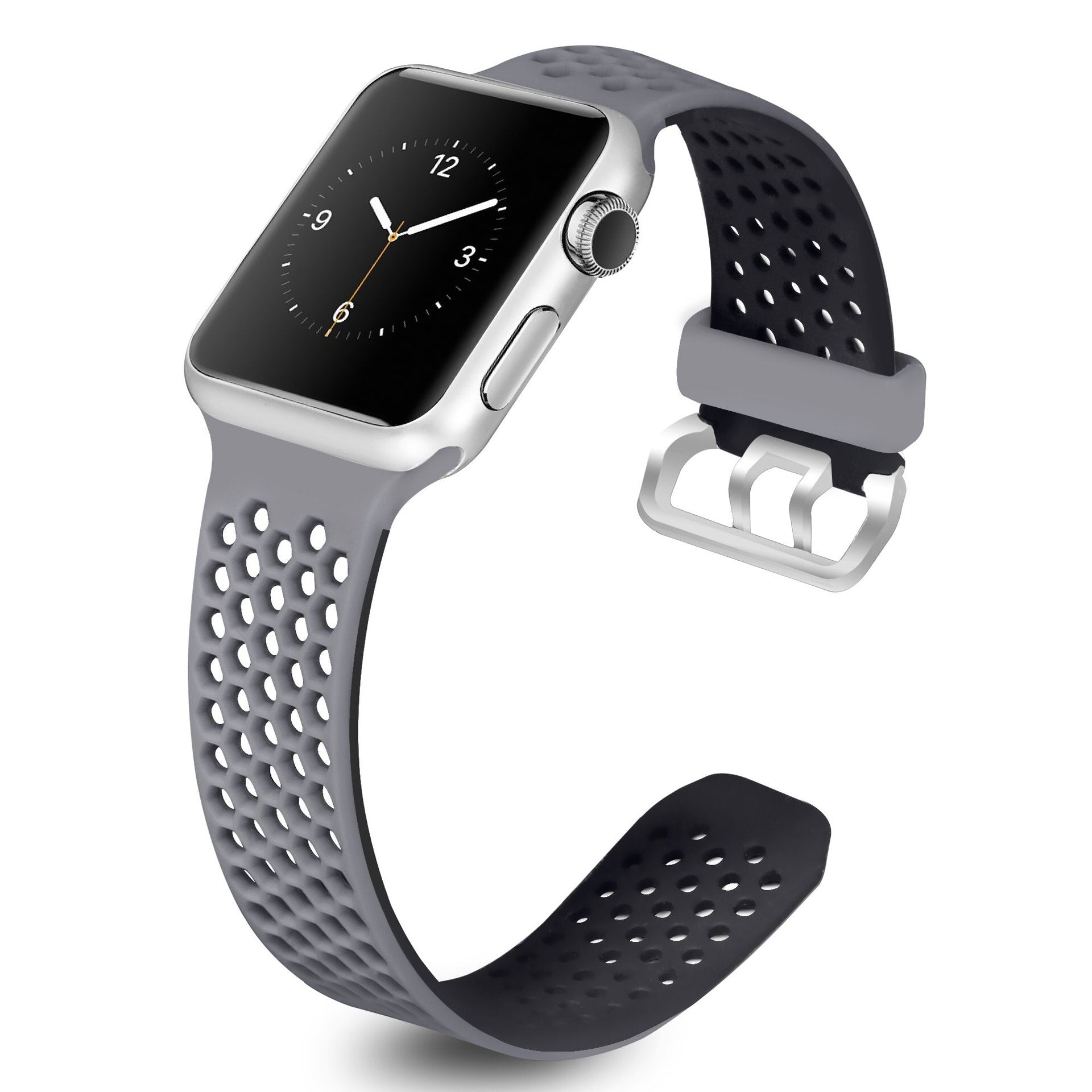 Strap for Apple Watch 5 Band 40mm 44mm iWatch series 4 5 6 SE Sport Belt Silicone bracelet for Apple watch band 42mm 38mm - 200000127 United States / gray / 38 or 40 mm Find Epic Store