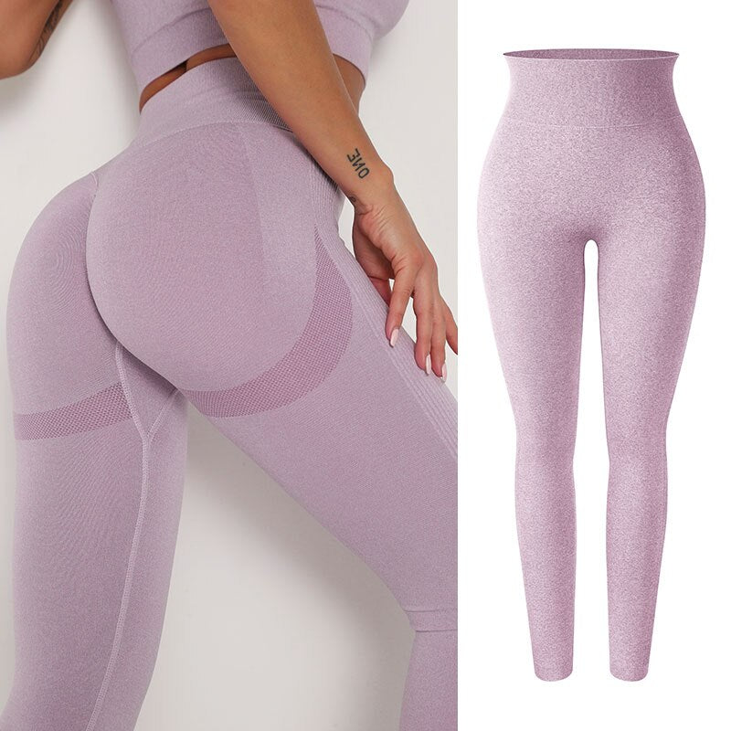 Women Seamless Leggings High Waist Butt Lifter Yoga Pants Tummy Control Compression Leggins Fitness Running Outfits Workout Pant - 0 Purple 5 / S / United States Find Epic Store