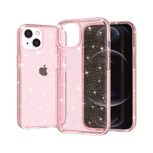 For iPhone 13 Case, iPhone 13 Pro Max case Crystal Clear Sparkly Glitter Shiny Slim Fit Drop Protection Rugged Shockproof Cover - 380230 for iPhone 13 / Pink / United States Find Epic Store