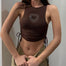 Heart Shinny Diamond Brown Tank Top - 200000790 Find Epic Store