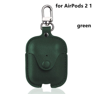 For AirPods Pro 2 1 luxury Bluetooth leather Accessories Bluetooth headset protector Cover business leather Case for AirPods 2 1 - 200001619 United States / green 2 1 Find Epic Store