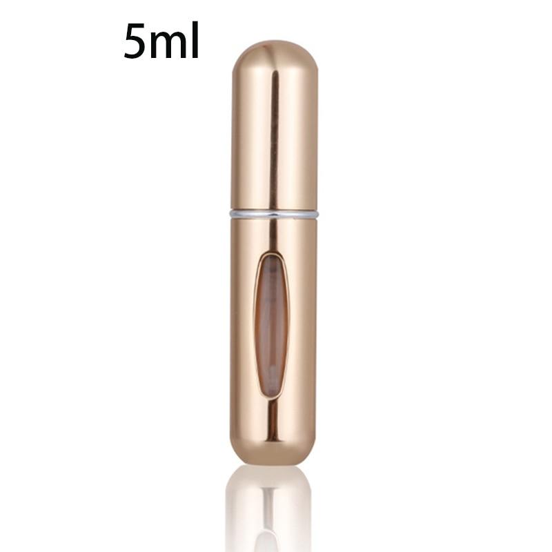 Portable Mini Refillable Perfume Bottle With Spray Scent Pump - 5 ml GOLD Find Epic Store