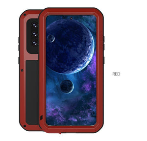 Samsung Galaxy A52 Case, Aluminum Metal Gorilla Glass Shockproof Heavy Duty Sturdy Cover - 380230 for Galaxy A52 / Red / United States|NO Retail packaging Find Epic Store