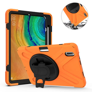 Pad Case For Huawei Matepad Pro 5G 10.8" Matepad 10.4" Matepad 10.8" M6 M5 pro Kickstand Silicone With Shoulder Strap Pad Case - 200001091 Orange / United States / For M5 10.8 Find Epic Store