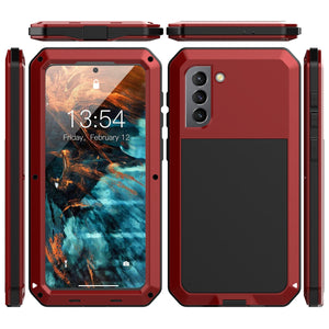 Armor Tank Aluminum Metal Shockproof Military Heavy Duty Phone Cases For Samsung Galaxy S21/S21 Plus Case Waterproof Cover - 380230 for Galaxy S21 / Red / United States Find Epic Store