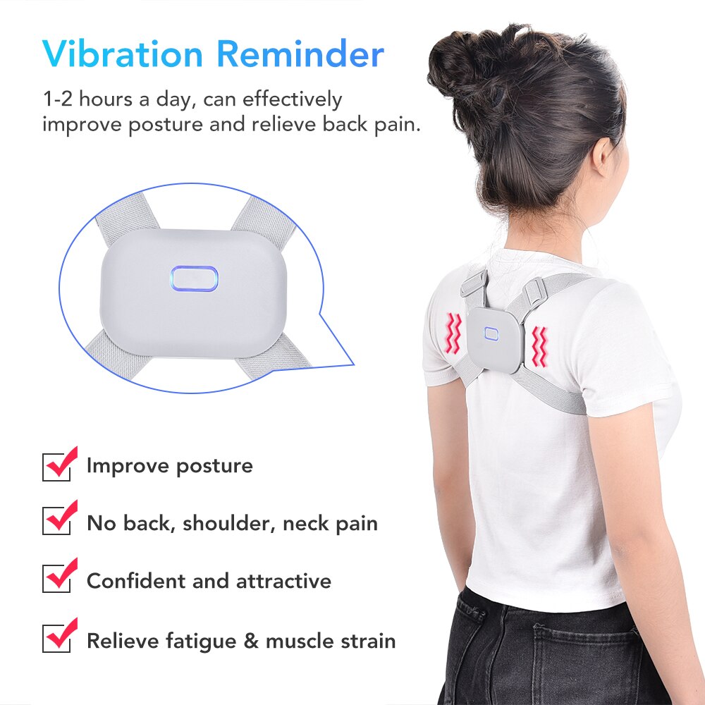Smart Back Posture Corrector Adjustable Posture Correction Belt Intelligent Upper Back Support Brace Clavicle Prevent Slouching - 200001427 Find Epic Store