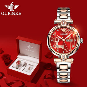 OUPINKE Mechanical Fashion Switzerland Luxury Wrist Watch - 200363143 Red / United States Find Epic Store