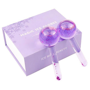 2pcs/Box Large Beauty Ice Hockey Energy Beauty Crystal Ball Facial Cooling Ice Globes Water Wave Face and Eye Massage Skin Care - 200191142 Purple / United Kingdom Find Epic Store