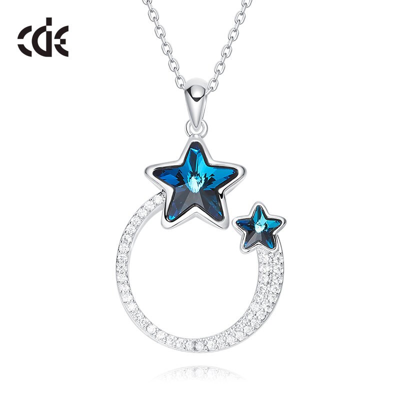 Fashion Romantic Jewelry Star Pendant Necklace with Crystals - 200000162 Blue / United States / 40cm Find Epic Store