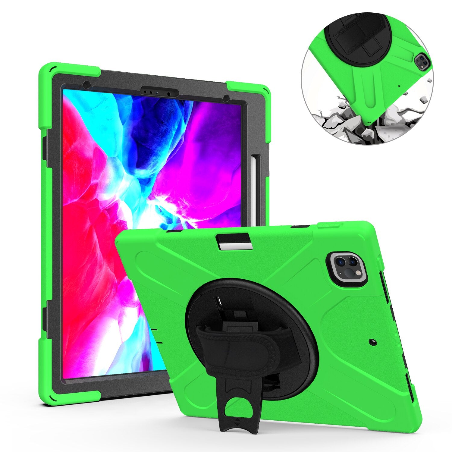 For iPad Pro 12.9" Case with Pencil Holder 4th Generation For Pro 10.5 Protective Case Silicone Shockproof For iPad Pro 11 2020 - 200001091 Bright Green / United States / For iPad Pro 10.5 Find Epic Store