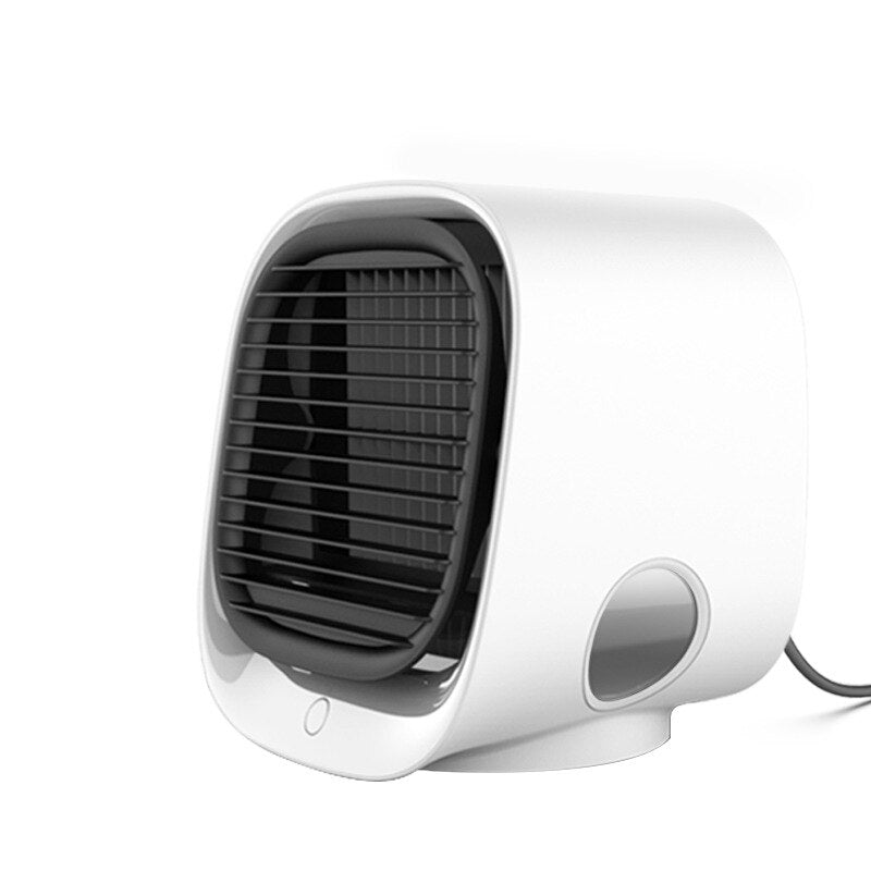 Portable Air Cooler Fan USB Mini Air Cooling Conditioner with Night Light Personal Space USB Desk Fans Multifunction Summer Hot - 618 White Color / United States Find Epic Store