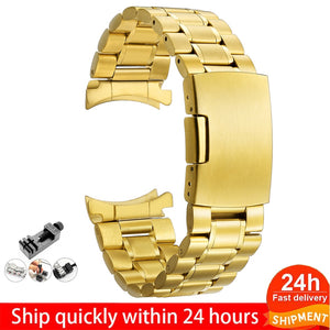 Stainless Steel 20MM 22MM Strap for Galaxy 3 41mm 45mm Watch wristband Gear S3 Classic Frontier Watch Band for Amazfit Bracelet - 200000127 United States / gold with tool / 16mm Find Epic Store