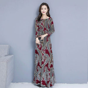 Casual O-neck Long Sleeve Dress - 200000347 Find Epic Store
