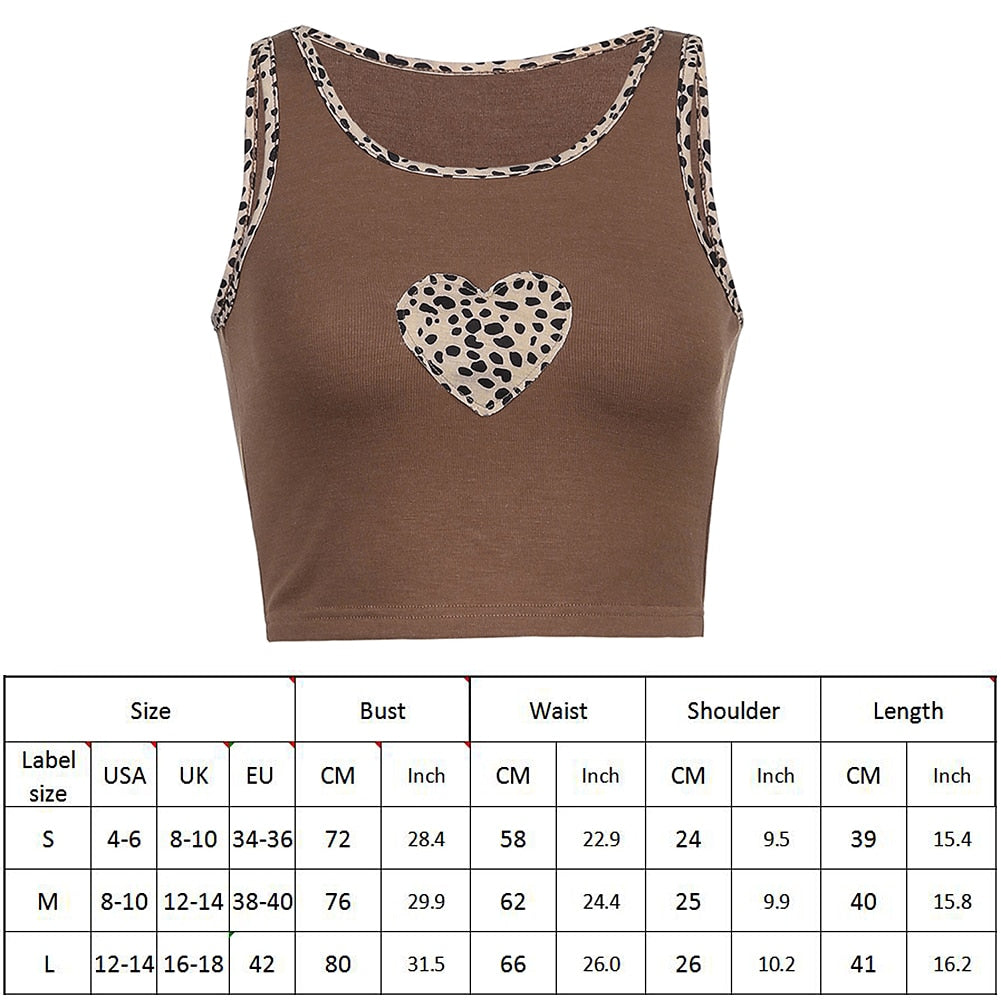 Leopard Heart Print Tank Top - 200000790 Find Epic Store