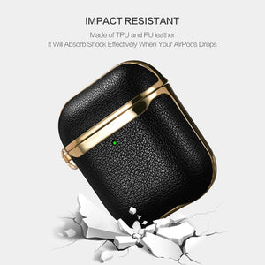 For AirPods Pro Cases Successful people Portable Leather luxury Protector Cover Carabiner for Apple AirPods 1 2 Case Plated Gold - 200001619 Find Epic Store