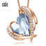 Charming Heart Pendant with Crystal Silver Color - 100007321 Sky Blue Gold / United States Find Epic Store