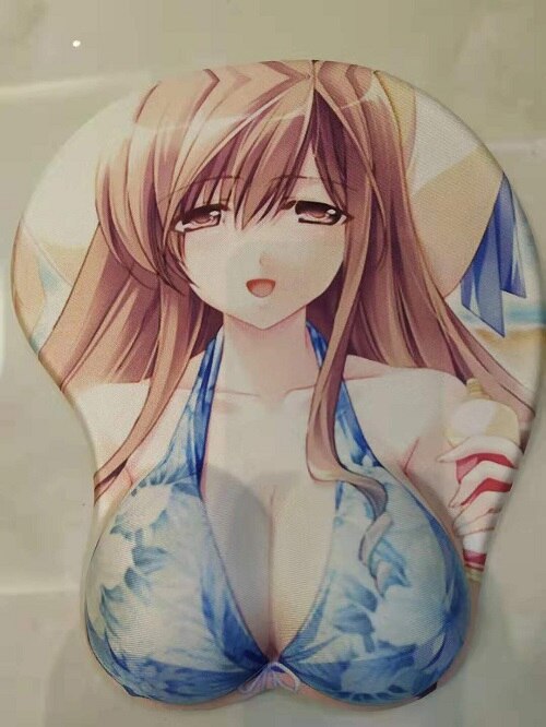 Anime 3D Mouse pad Wrist Rest Soft Silica gel Breast Sexy hip Office decor Japan Comic Peripheral Kawaii palymat - 708023 animegril Find Epic Store