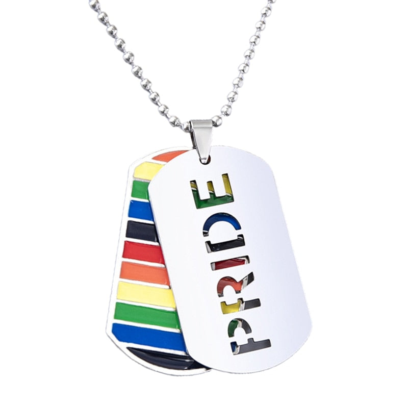 Rainbow Safety Razor Blade Pendant Necklace Rainbow Creativity Hip Hop Lgbt Lesbian Gay Pride Necklaces Jewelry - 200000162 NL13855SV1 / United States Find Epic Store