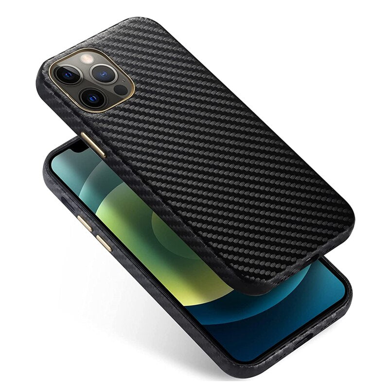 Leather Carbon Fiber Pattern Minimalist Phone Case for iPhone 12 Pro Max Mini 11 Pro XS Max XR SE 7 8Plus Luxury Slim Soft Cover - 380230 Find Epic Store