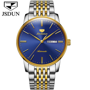 Gold Luxury Automatic Waterproof Watch - 200033142 Two tone-blue / United States Find Epic Store