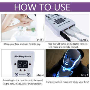 Facial LED Mask with Neck LED Light Korean Photon Therapy Face Beauty Mask Skin Tightening Rejuvenation Brighten Machine Fashion - 200190144 Find Epic Store