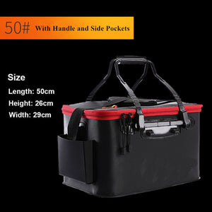 ZK30 Portable EVA Fishing Bag Collapsible Fishing Bucket Live Fish Box Camping Water Container Pan Basin Tackle Storage Bag - 100005879 50 Black / United States Find Epic Store