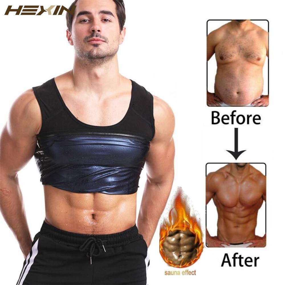 Men Corset Fitness Sauna Sweat Vest Tank Top Slimming Belt Body Shaper Faja Reductive Girdle Waist Trainer Compression Shirt - 200001873 Find Epic Store