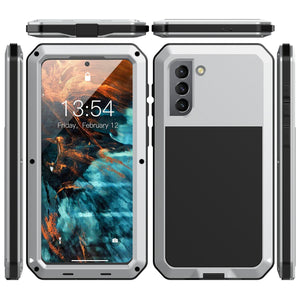 Armor Tank Aluminum Metal Shockproof Military Heavy Duty Phone Cases For Samsung Galaxy S21/S21 Plus Case Waterproof Cover - 380230 for Galaxy S21 / Sliver / United States Find Epic Store