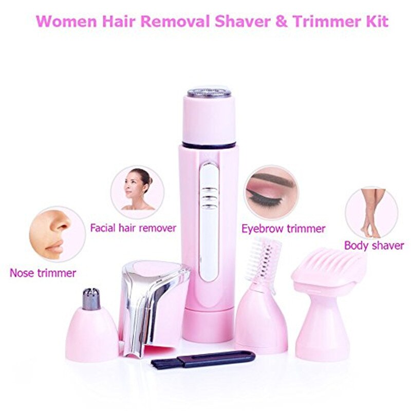 4 in 1 Women Epilator Female Eyebrow Trimmer Lady Shaver For Hair Removal Shaving Machine Face depilador Bikini Depilatory 2021 - 66010102 Find Epic Store