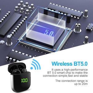 2021 Upgraded Bluetooth 5.0 TWS Earphones Mini Wireless Earbuds with Digital Display Earbuds for Wireless Charging & IOS Android - 63705 Find Epic Store