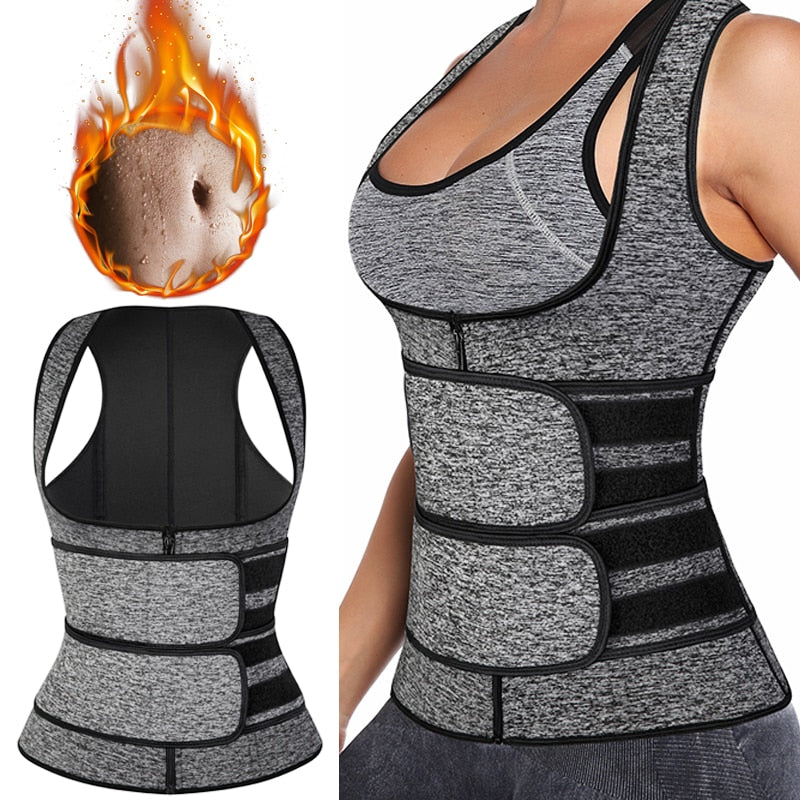 Women Waist Trainer Vest Neoprene Body Shaper Sauna Sweat Suit Slimming Sheath Fitness Workout Corset Top Shapewear Trimmer Belt - 31205 Find Epic Store