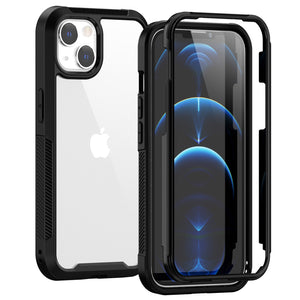 Shockproof Armor Silicone Case For iPhone 13 Pro Max/iPhone 13 Mini/iPhone 13 Pro (2021) Luxury TPU Acrylic Transparent Cover - 0 for iPhone 13 / black / United States Find Epic Store