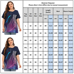 6XL Plus Size Pritn Short Sleeve Casual Loose T-shirt - 200000791 Find Epic Store