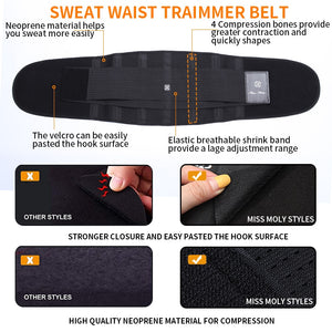 Sweat Belt Modeling Strap Waist Cincher For Women Men Waist Trainer Belly Slimming Belt Sheath Shaperwear Tummy Corset - 0 Find Epic Store