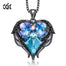 Heart of the Ocean Pendant Necklace with Crystal from Swarovski Silver Color Necklace for Female Fashion Show Jewelry - 200000162 Purple Black / United States / 40cm Find Epic Store