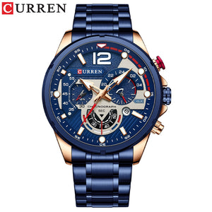 New Green Men's Watches Top Brand Luxury Stainless Steel Quartz Watch Men Sport Date Male Clock Waterproof Wristwatch - 0 Blue Find Epic Store