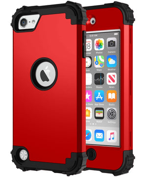 For iPod touch 5/6/7 case Luxury High Quality Strong Hard PC Silicone Protective case For iPod touch 5/6/7 back cover - 380230 For ipod touch 5 / Red and Black / United States Find Epic Store