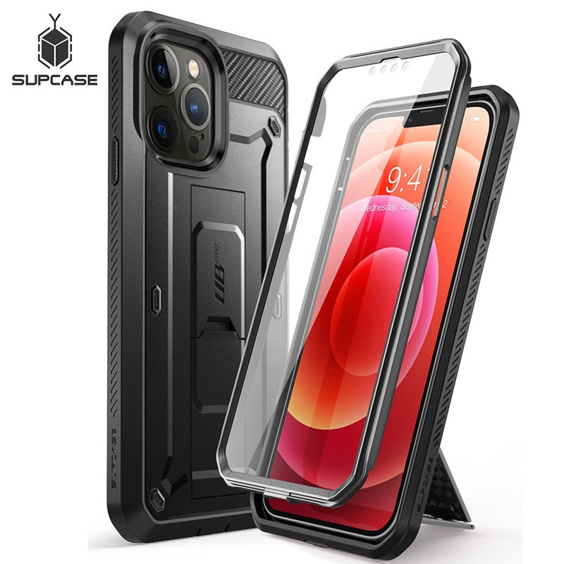 For iPhone 13 Pro Case 6.1 inch (2021) UB Pro Full-Body Rugged Holster Cover with Built-in Screen Protector & Kickstand - 0 Find Epic Store