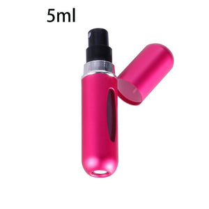 Portable Mini Refillable Perfume Bottle With Spray Scent Pump - 5 ml matte HOT PINK Find Epic Store