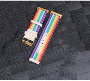 41mm 46mm Watch Strap for OPPO Watch 46mm Nylon Band Replacement Bracelet for OPPO Watch 41mm Braided Fabric Band Watch Band - 200000127 United States / rainbow / 46mm Find Epic Store